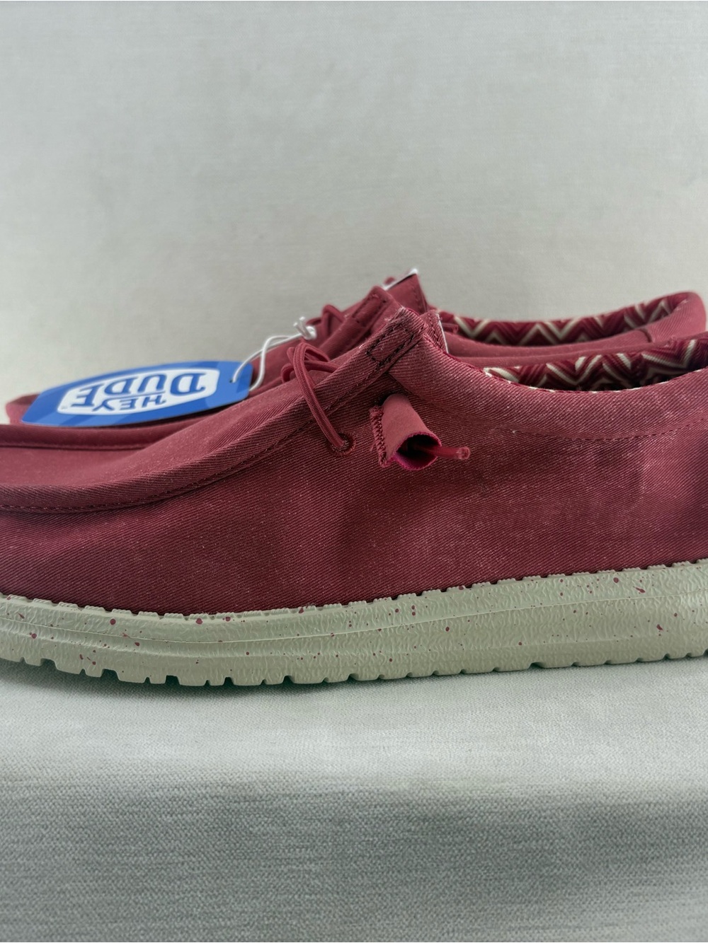 Hey Dude Wally Stretch Canvas Jaramda Red Slip-On Loafers men’s size 14